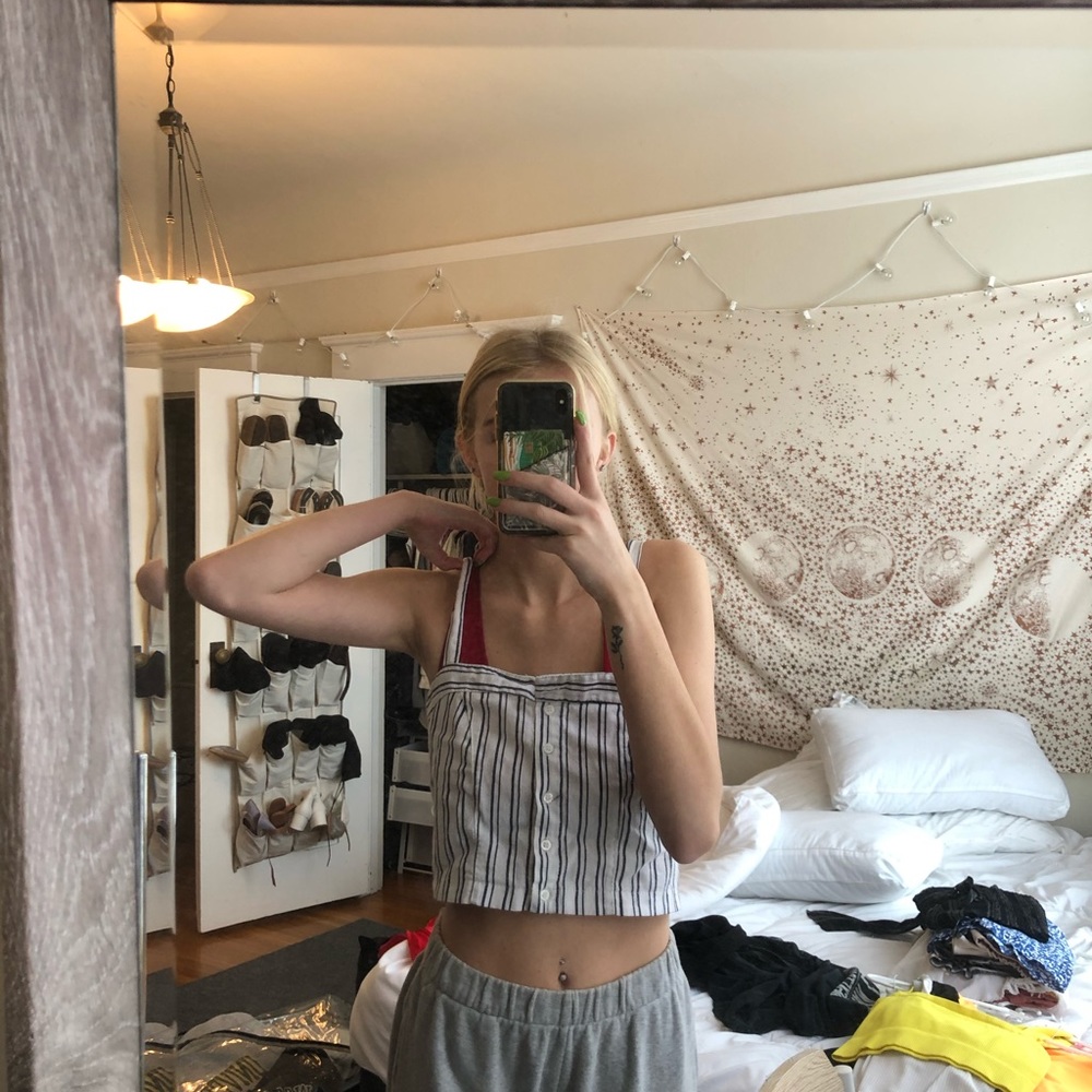 Brandy black and white top